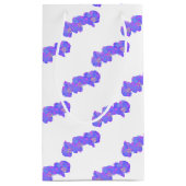紫の紫の水色のラン絵画ズ スモールペーパーバッグ (裏面)