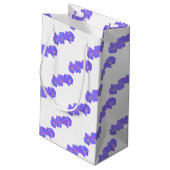 紫の紫の水色のラン絵画ズ スモールペーパーバッグ (裏面アングル)
