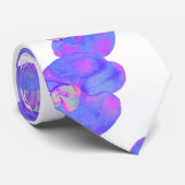 紫の紫の水色のラン絵画ズ ネクタイ (ロール)