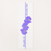 紫の紫の水色のラン絵画ズ ヨガマット (正面)