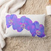紫の紫の水色のラン絵画ズ ランバークッション (ブランケット)