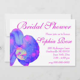 紫の紫の水色のラン絵画ズ 招待状