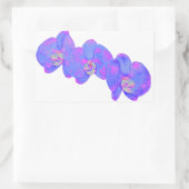 紫の紫の水色のラン絵画ズ 長方形シール (バッグ)