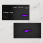 紫の紫色のヘリコプター 名刺 (正面/裏面)