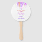 紫の結婚オレンジ色の花カスケードプログラムファン ハンドファン (裏面)