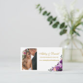 紫の結婚フローラ写真Webサイト挿入カードP エンクロージャーカード (スタンド正面)