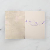 紫の結婚封筒を持つカード カード (内部)