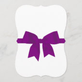 紫の結婚式メニュー カスタム招待状 リボン付き メニュー (裏面)