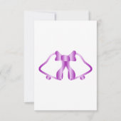 紫の結婚式招待状ベルとリボン 招待状 (裏面)