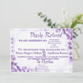 紫の結婚式招待状 - 愛する人へ 招待状 (スタンド正面)