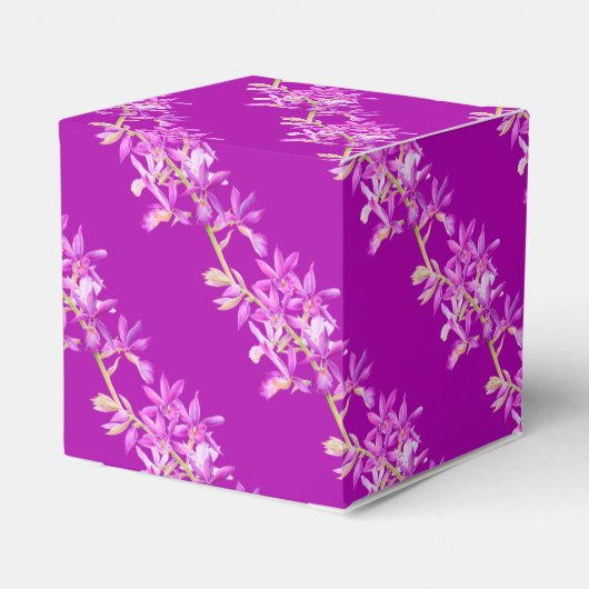 紫の結婚蘭の花の水の色の好意 フェイバーボックス (裏面サイド)