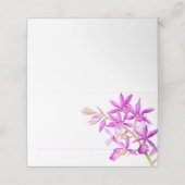紫の結婚蘭の花の水色 プレイスカード (外部開封)