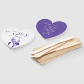 紫の結婚虹彩花のアートプログラムファン ハンドファン (組立なし)