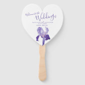 紫の結婚虹彩花のアートプログラムファン ハンドファン (正面)