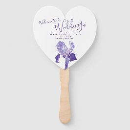 紫の結婚虹彩花のアートプログラムファン ハンドファン