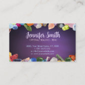 紫の結晶と宝石を癒す 名刺 (裏面)