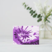 紫の絞り染めパターン 名刺 (スタンド正面)