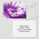 紫の絞り染めパターン 名刺 (正面/裏面)