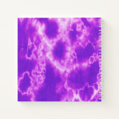 紫の絞り染めパーソナライズされたクリスマスキッズ写真 ノートブック (裏面)