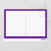紫の絵を描花（モノグラム） ポストカード (裏面)