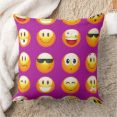 紫の絵文字 クッション (ブランケット)