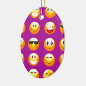 紫の絵文字 セラミックオーナメント (左)