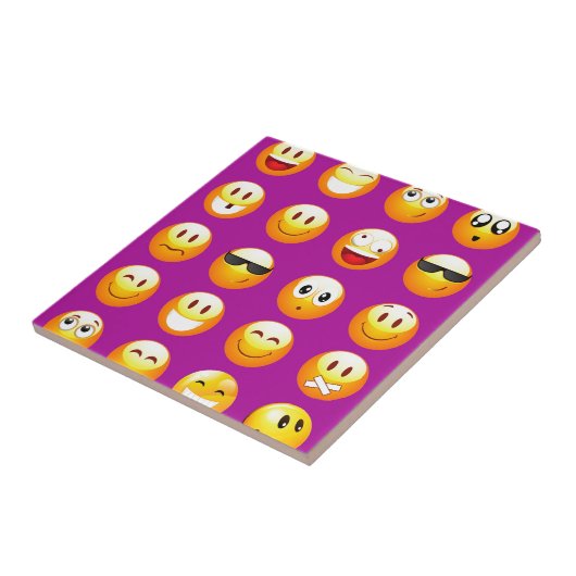 紫の絵文字 タイル (側面)