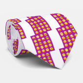 紫の絵文字 ネクタイ (ロール)