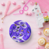 紫の絹に真珠の蝶 ペーパーボウル (パーティー)