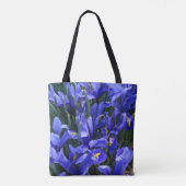 紫の網状アヤメの花 トートバッグ (裏面)