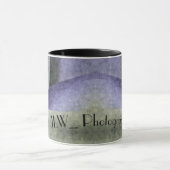 紫の緑と黒のアールデコをカスタマイズ可アート能 マグカップ (中央)