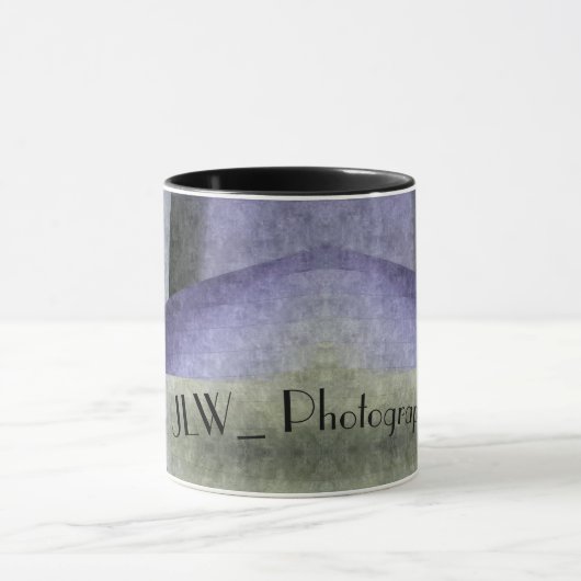 紫の緑と黒のアールデコをカスタマイズ可アート能 マグカップ (中央)