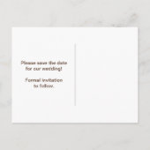 紫の緑と黒の日付を保存 案内ポストカード (裏面)