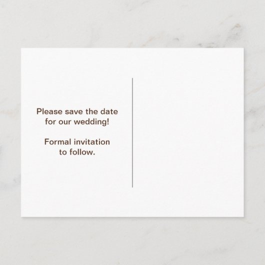 紫の緑と黒の日付を保存 案内ポストカード (裏面)