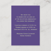 紫の緑のアイボリーフローラダマスクのエンクロージャカード エンクロージャーカード (裏面)