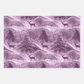 紫の緑のクリスマスパターン#13#29#33 ID1009 ラッピングペーパーシート (正面2)