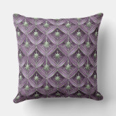 紫の緑のクリスマスパターン#16 ID1009 クッション (裏面)