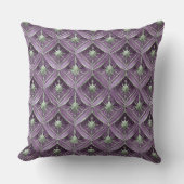 紫の緑のクリスマスパターン#16 ID1009 クッション (正面)