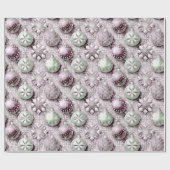 紫の緑のクリスマスパターン#20 ID1009 ラッピングペーパー (フラット)