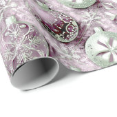 紫の緑のクリスマスパターン#20 ID1009 ラッピングペーパー (ロールコーナー)