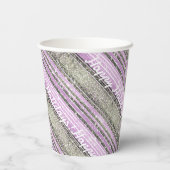 紫の緑のクリスマスパターン#28 ID1009 紙コップ (裏面)