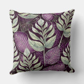 紫の緑のクリスマスパターン#29 ID1009 クッション (裏面)