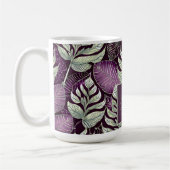 紫の緑のクリスマスパターン#29 ID1009 コーヒーマグカップ (左)