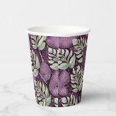 紫の緑のクリスマスパターン#29 ID1009 紙コップ (右)