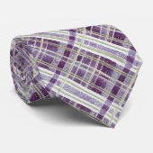 紫の緑のクリスマスパターン#2 ID1009 ネクタイ (ロール)