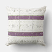 紫の緑のクリスマスパターン#35 ID1009 クッション (正面)