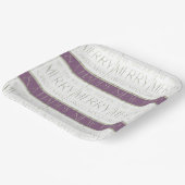 紫の緑のクリスマスパターン#35 ID1009 ペーパープレート (傾斜あり)