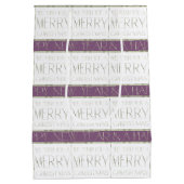 紫の緑のクリスマスパターン#35 ID1009 ミディアムペーパーバッグ (裏面)