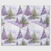 紫の緑のクリスマスパターン#4 ID1009 ラッピングペーパー (フラット)