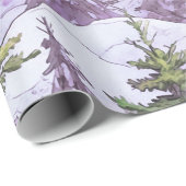 紫の緑のクリスマスパターン#4 ID1009 ラッピングペーパー (ロールコーナー)